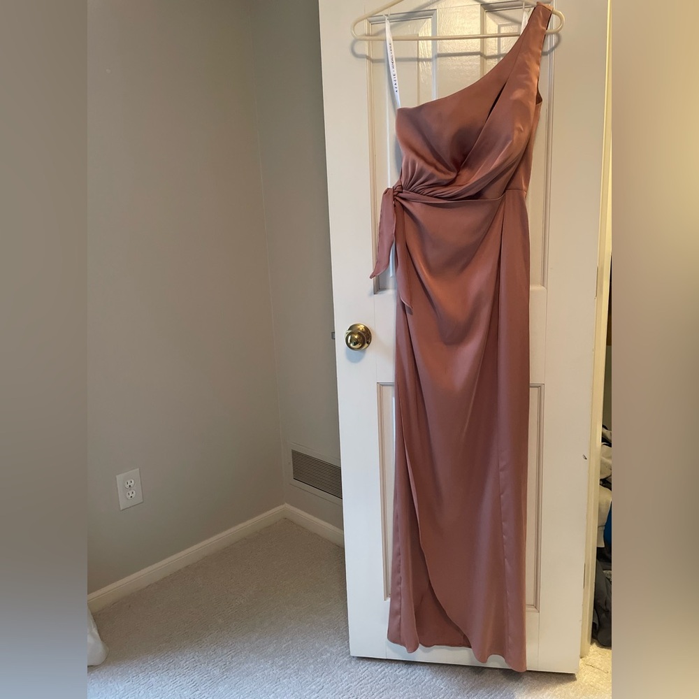 Azazie bronzer bridesmaid dress